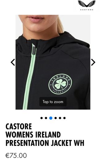 Brand New Castore Womens Ireland Presentation Jacket - Size - U.K.18 - Smaller Fit More A Size - U.K.16 - RRP - 75.00