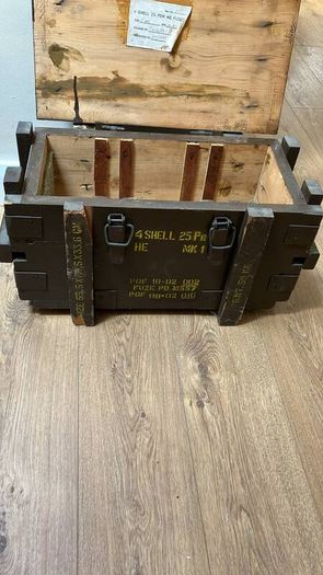 Irish Defence Forces wooden artillery storage box