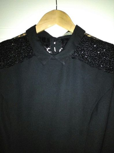Black lace sequence short's jumpsuit