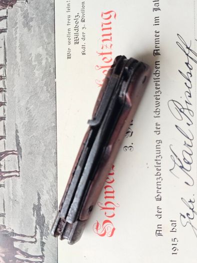 Antique 1910s Elsener Schwyz Original Swiss Army Knife Over 100years old Collectable Militaria