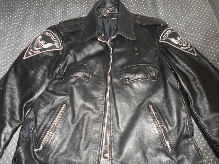 Vintage Fidelity Leather Police Jacket X-Large