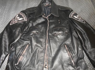Vintage Fidelity Leather Police Jacket X-Large