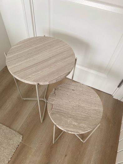 Two marble side table