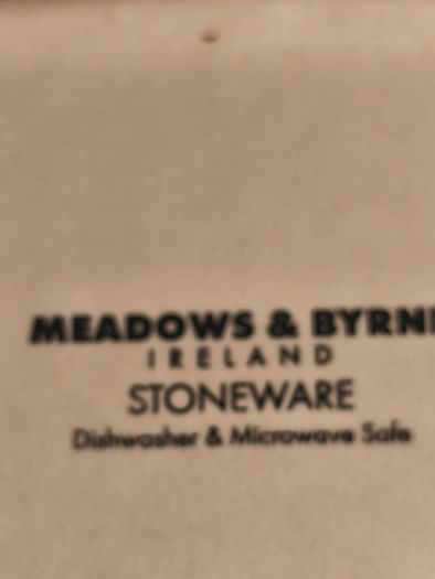 Set of 6 MEADOWS & BYRNI IRELAND STONEWARE Melfi Dinnerware Collection - Pine Green Dinner plate