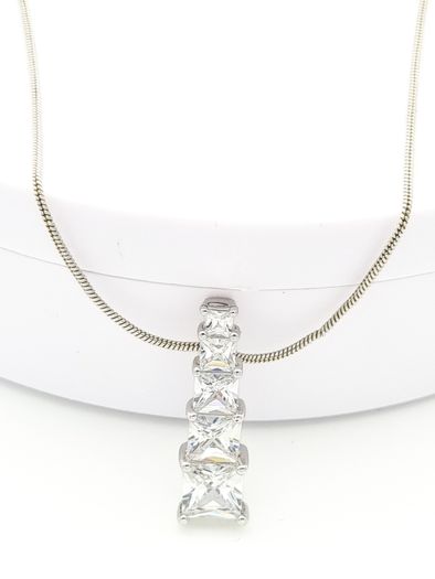 Silver Cubic Zirconia Necklace