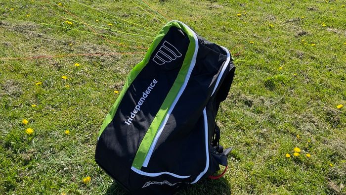 Independence Pioneer M paraglider + Independence Logo! Pro harness (with reserve chute) sold as a set