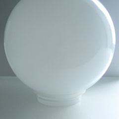 Ceiling lamp fixture | Glass shield | Globe | White Glass Uplighter Shade