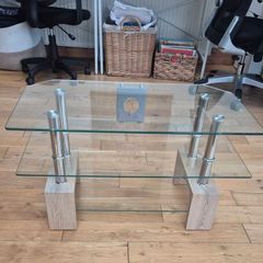 Tempered Glass and Oat effect TV Unit
