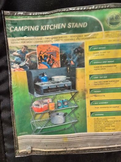 Camping cooker / kitchen stand