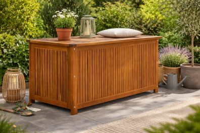 Acacia Wood Garden Storage Box 250L Outdoor Cushion Chest Seat