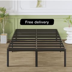 High Double Bed Frame 4ft6 with Rounded Corner Legs