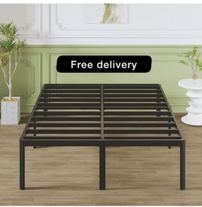 High Double Bed Frame 4ft6 with Rounded Corner Legs