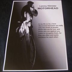 Motorhead-Lemmy Kilmister Quote - A3 size Poster Print