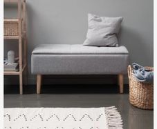 Light Grey Storage Bench