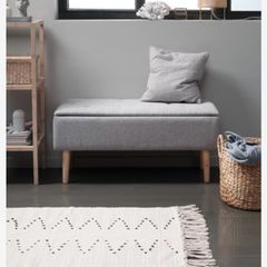 Light Grey Storage Bench