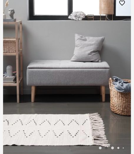 Light Grey Storage Bench