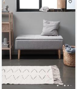Light Grey Storage Bench