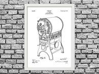main image for ad Prints With Personality - Patent Drawing Print - Coffee Roaster - A4 Framed