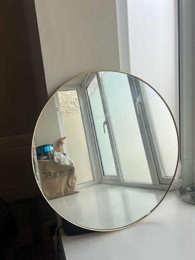 Large golden mirror