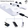 FREE EXPRESS SHIPPING PS5 Controller Charging Station made for PlayStation 5 Console DualSense PS5 Controllers - Twin Docking charging Station PS5 Accessories Solution - Pearl White Edition Image 4