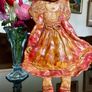 20th Century Holly Hobbie Style Wall Decoration Plaster Glazed & Painted 3-D Image 9