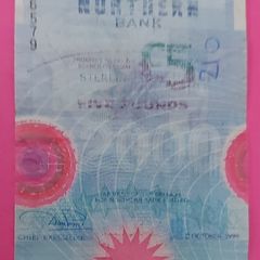 Northern Bank 1999 MILLENNIUM PLASTIC Five Pound note