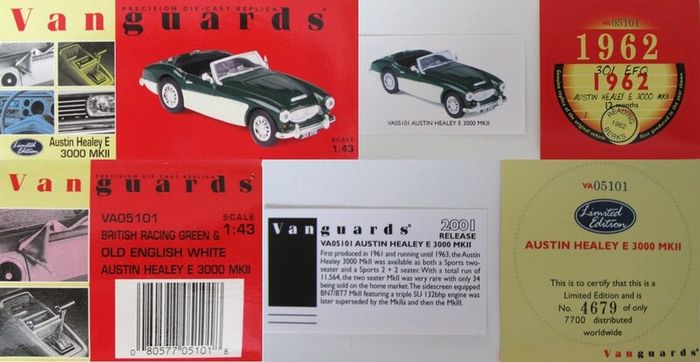Diecast Model Austin Healey 3000 Mk2 - Collectable Vanguards 1:43