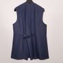 River Island Navy Blue Indigo Denim Longline Waistcoat Sleeveless Blazer 16UK/44EU Image 10