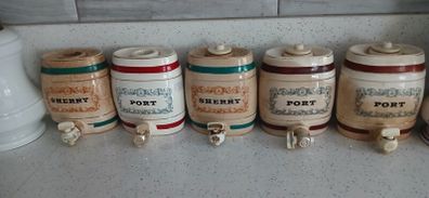 5 Wade Port & Sherry Ceramic barrells