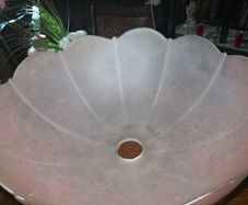 Pink frosted glass lampshade