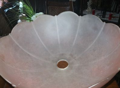 Pink frosted glass lampshade