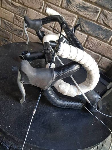 racing  handlebars and pedals