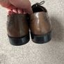 Tods Mens Brown Leather Brogue Shoes Size 9 Image 5