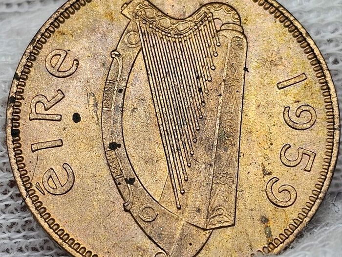 Ireland 1959 1/4d Farthing Uncirculated Red