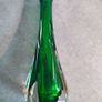 Murano Swing vase beaked vase of green colored glass Image 7