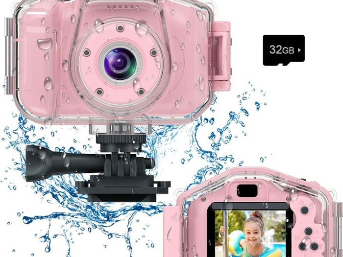 Children Kids Underwater Waterproof Digital Video Camera, Birthday for Boys Girls Age 3 4 5 6 7 8 9, Portable Toy Child Camera 2 Inch Screen with 32GB Card MULTIPLE COLOURS AVAILABLE, SEE PHOTOS (FREE POSTAGE)