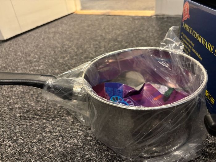 Brand New / Unused Gourmet Supreme 3-Piece Stainless Steel Saucepan Set (Open Box)