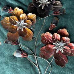 3 pieces of metal wall art