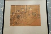 Vintage japanese "Courtesans of Kiriya" woodblock print