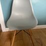 Chairs- modern molded plastic side chair with a minimalist Scandinavian-inspired design. Image 3
