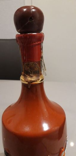 Ornate Vintage Ceramic Wine Bottle
