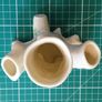 Belleek Fine China Tree Trunk  Shamrock Triple Bud Vase Image 6