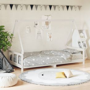 BN Kids Bed Frame White 90x190 cm Solid Wood Pine