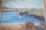 a large oil painting  on board  by h,macdonald steward a large oil painting on bo