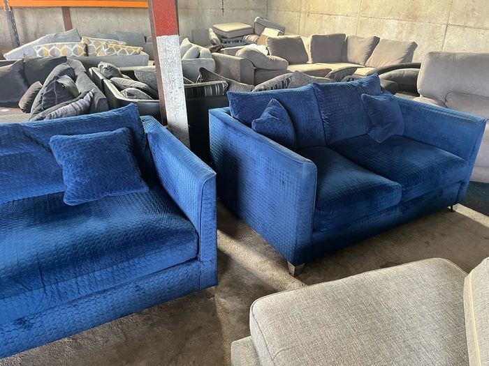 Blue 3+2 sofa set