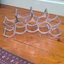 Vintage Style Cast Aluminium 9-Bottle Wine Rack - Postmodern / Wave Design Image 2