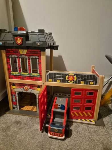Toy Wood Fire Station