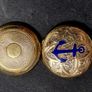 Antique Victorian Blue Enamel ANCHOR Mourning Locket Hair c.1840 Image 4