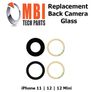 iPhone 11 12 12 Mini Back Camera Glass Rear Camera Lens Cover with Adhesive Image 2