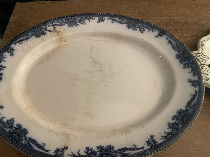 Three old serving platters